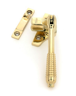 From The Anvil Polished Brass Night-Vent Locking Reeded Fastener (Steel Window)