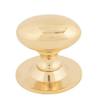 From The Anvil Polished Brass Oval Cabinet Knob 40mm