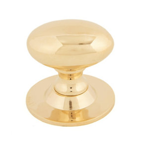 From The Anvil Polished Brass Oval Cabinet Knob 40mm