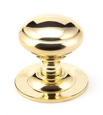 From The Anvil Polished Brass Round Centre Door Knob