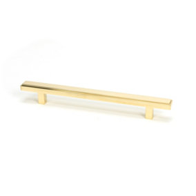 From The Anvil Polished Brass Scully Pull Handle - Medium
