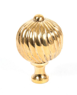 From The Anvil Polished Brass Spiral Cabinet Knob - Large