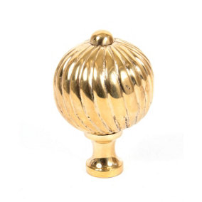 From The Anvil Polished Brass Spiral Cabinet Knob - Large