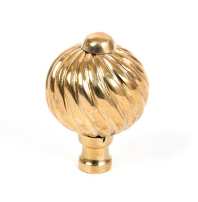 From The Anvil Polished Brass Spiral Cabinet Knob - Small