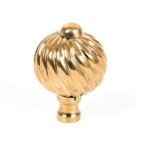From The Anvil Polished Brass Spiral Cabinet Knob - Small