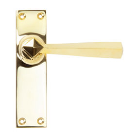 From The Anvil Polished Brass Straight Lever Latch Set