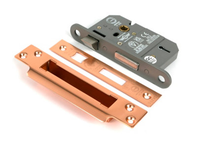 From The Anvil Polished Bronze 2 1/2" 5 Lever BS Sash Lock KA