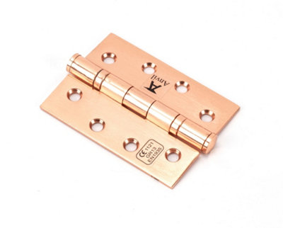 From The Anvil Polished Bronze 4 Inch Ball Bearing Butt Hinge (pair) ss