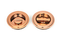 From The Anvil Polished Bronze 60mm Art Deco Round Pull - Privacy Set