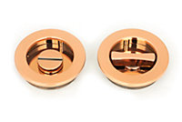 From The Anvil Polished Bronze 60mm Plain Round Pull - Privacy Set