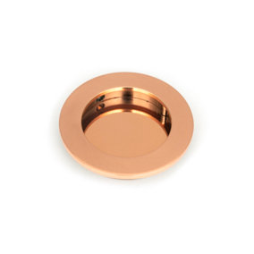 From The Anvil Polished Bronze 75mm Plain Round Pull