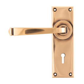 From The Anvil Polished Bronze Avon Lever Lock Set