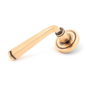 From The Anvil Polished Bronze Avon Round Lever on Rose Set (Art Deco) - Unsprung