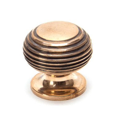 From The Anvil Polished Bronze Beehive Cabinet Knob 30mm