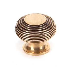 From The Anvil Polished Bronze Beehive Cabinet Knob 40mm