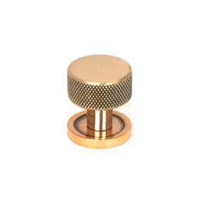 From The Anvil Polished Bronze Brompton Cabinet Knob - 25mm (Plain)