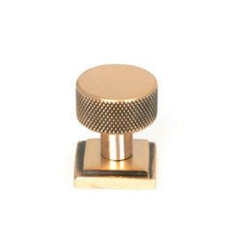 From The Anvil Polished Bronze Brompton Cabinet Knob - 25mm (Square)