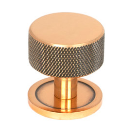From The Anvil Polished Bronze Brompton Cabinet Knob - 32mm (Plain)