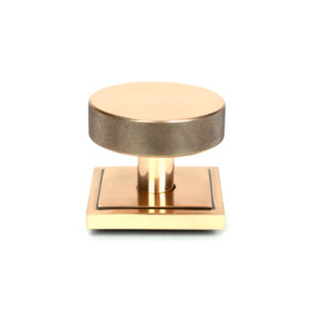 From The Anvil Polished Bronze Brompton Centre Door Knob (Square)
