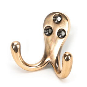 From The Anvil Polished Bronze Celtic Double Robe Hook