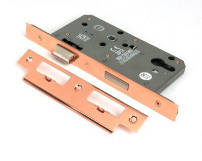 From The Anvil Polished Bronze Euro Din Sash Lock - 60mm Backset/72mm Centre