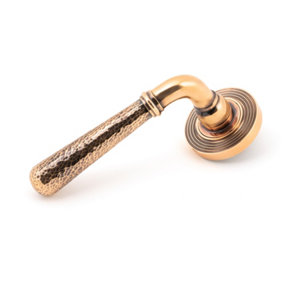 From The Anvil Polished Bronze Hammered Newbury Lever on Rose Set (Beehive) - Unsprung
