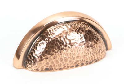 From The Anvil Polished Bronze Hammered Regency Concealed Drawer Pull
