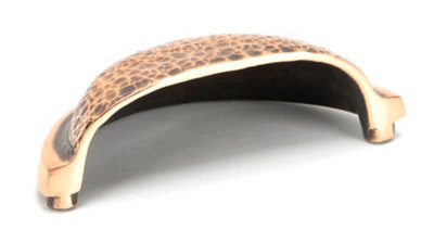 From The Anvil Polished Bronze Hammered Regency Concealed Drawer Pull