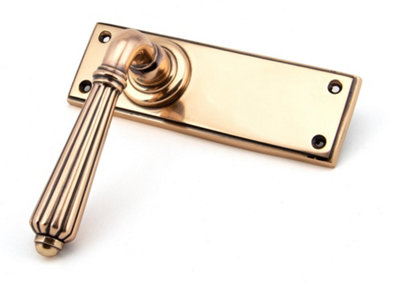 From The Anvil Polished Bronze Hinton Lever Latch Set