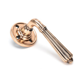From The Anvil Polished Bronze Hinton Lever on Rose Set - Unsprung