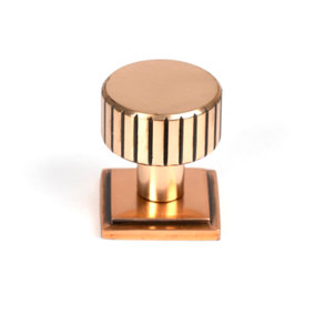 From The Anvil Polished Bronze Judd Cabinet Knob - 25mm (Square)
