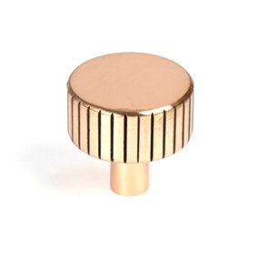From The Anvil Polished Bronze Judd Cabinet Knob - 32mm (No rose)
