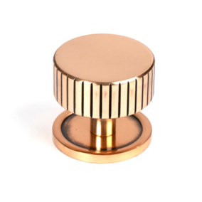 From The Anvil Polished Bronze Judd Cabinet Knob - 38mm (Plain)
