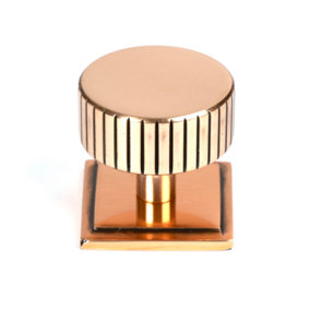 From The Anvil Polished Bronze Judd Cabinet Knob - 38mm (Square)
