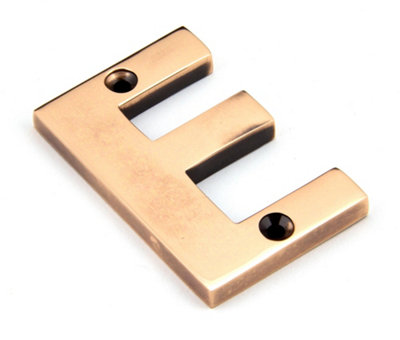 From The Anvil Polished Bronze Letter E