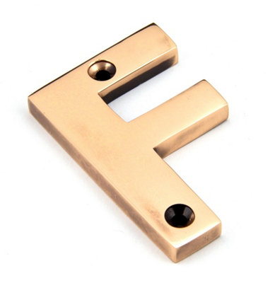 From The Anvil Polished Bronze Letter F