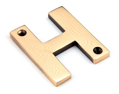 From The Anvil Polished Bronze Letter H