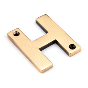 From The Anvil Polished Bronze Letter H