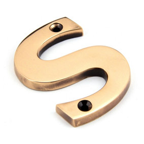 From The Anvil Polished Bronze Letter S