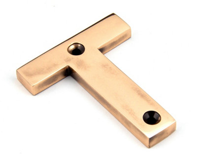From The Anvil Polished Bronze Letter T