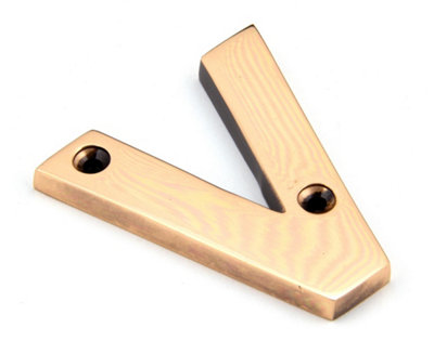From The Anvil Polished Bronze Letter V