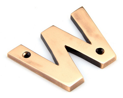 From The Anvil Polished Bronze Letter W