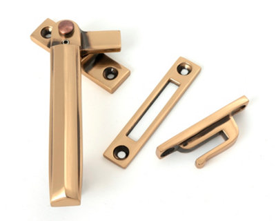 From The Anvil Polished Bronze Locking Art Deco Fastener - LH