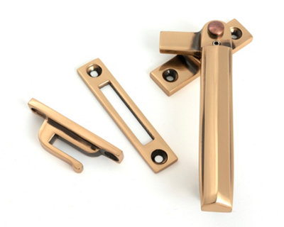 From The Anvil Polished Bronze Locking Art Deco Fastener - RH