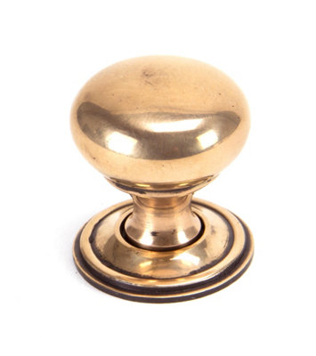 From The Anvil Polished Bronze Mushroom Cabinet Knob 32mm