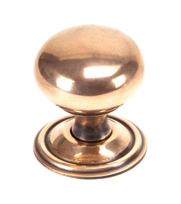 From The Anvil Polished Bronze Mushroom Cabinet Knob 38mm