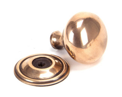 From The Anvil Polished Bronze Mushroom Cabinet Knob 38mm