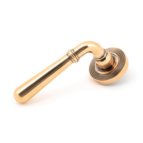 From The Anvil Polished Bronze Newbury Lever on Rose Set (Beehive) - Unsprung
