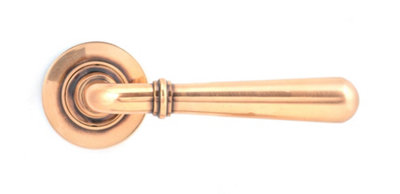 From The Anvil Polished Bronze Newbury Lever on Rose Set (Plain) - Unsprung