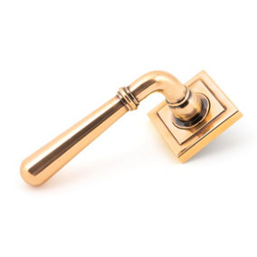From The Anvil Polished Bronze Newbury Lever on Rose Set (Square) - Unsprung